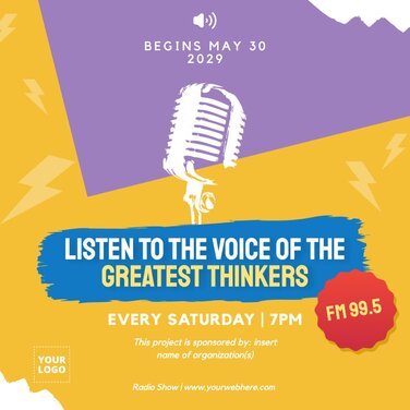 Radio Show Flyer Templates to Customize Online