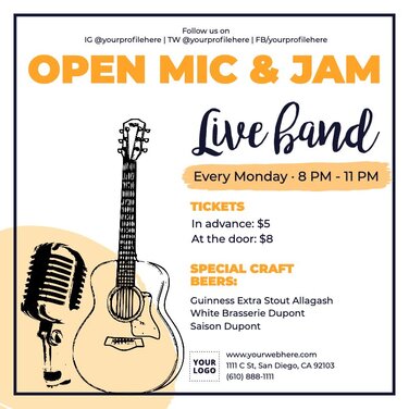 Edit an Open Mic poster