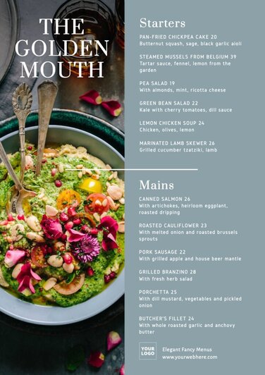 Fancy Menu Templates to Edit Online