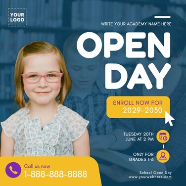 School Open Day Poster Templates