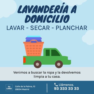 Editar una plantilla para lavanderías