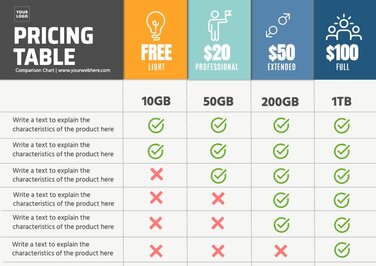 product comparison matrix template