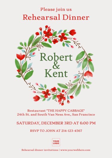 Free Rehearsal Dinner Invitation Templates