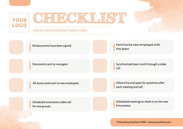 Edit a new hire checklist template