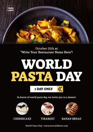 Edit a Pasta Day flyer