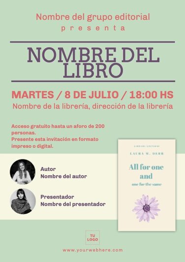 Edita un diseño para promocionar tu libro