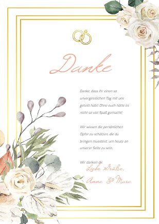 Bearbeite eine Vorlage zur Hochzeitsplanung