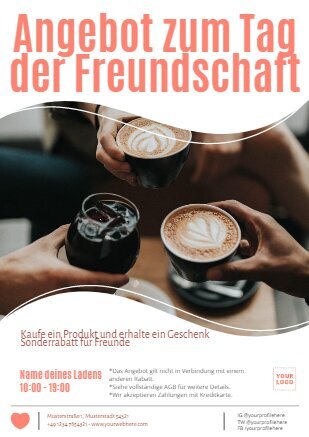 Bearbeite eine Tag der Freundschaft Vorlage