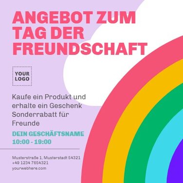 Bearbeite eine Tag der Freundschaft Vorlage