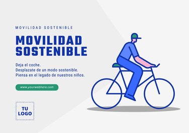 Diseña Un Cartel De Movilidad Sostenible Gratis Online