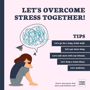 Create National Stress Awareness Day Posters Online