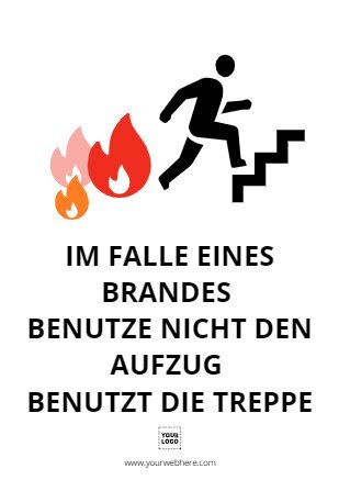 Bearbeite ein Brandschutz Poster