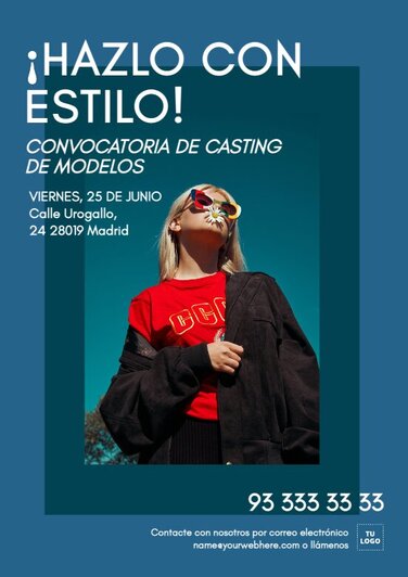 Edita un diseño para castings y audiciones