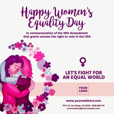 Edit a design for Women's Equality Day