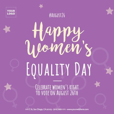Edit a design for Women's Equality Day