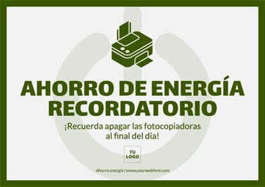 Edita un cartel de ahorro energético