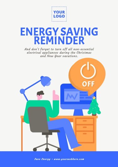Modifier une affiche sur l'économie d'énergie