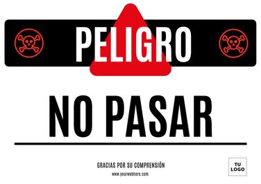 Editar un cartel de No entrar