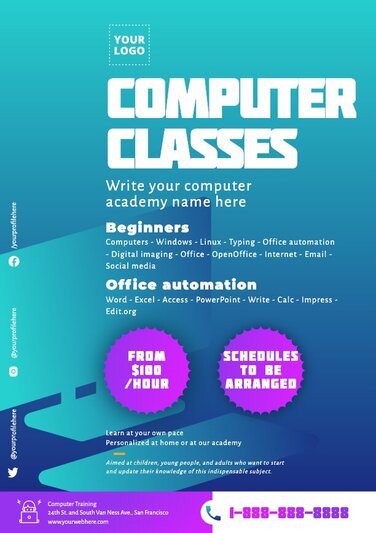 Free Computer Training Flyer Templates