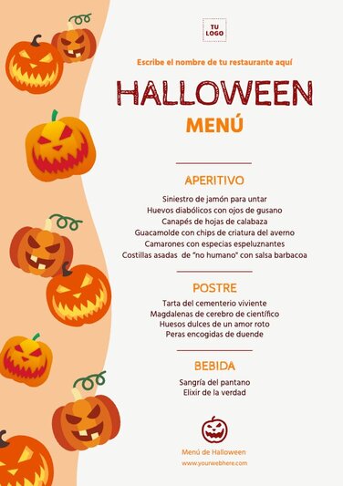 Edita un menú para halloween