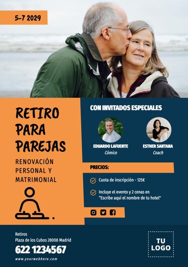 Diseña un flyer de Retiro Espiritual con plantillas online