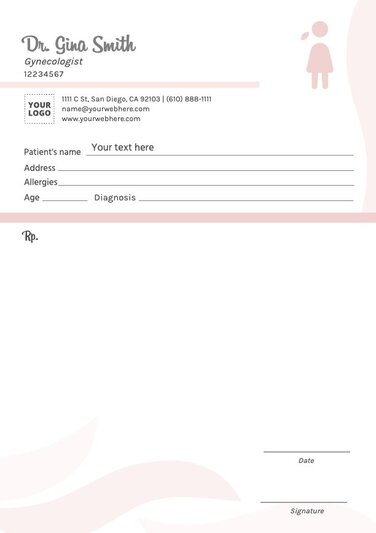 Edit a blank prescription form
