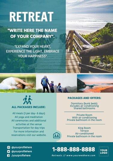 Retreat Flyer Designs To Customize Online