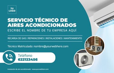 Crea folletos de Aire Acondicionado con plantillas online