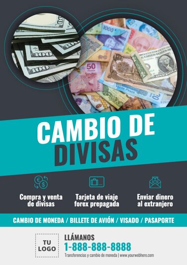 Edita un banner sobre cambio de moneda