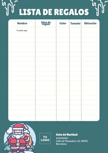 Crea una Lista de Compras Navideñas para tiendas