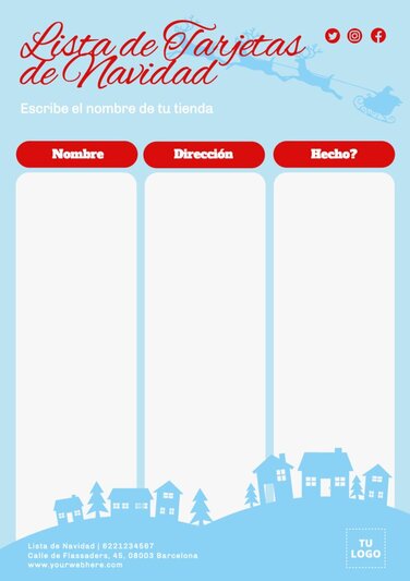 Crea una Lista de Compras Navideñas para tiendas