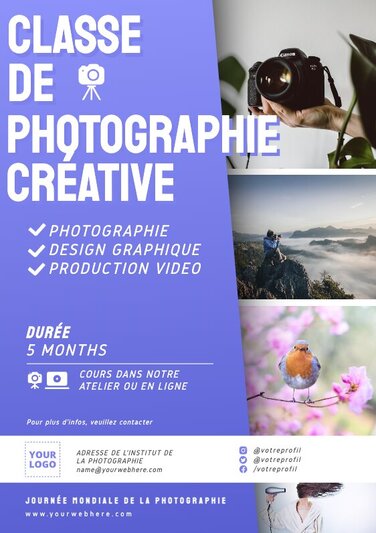 Modifier un prospectus pour la Journée nationale de la photographie