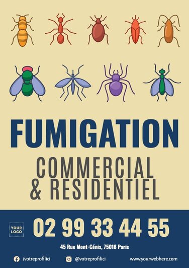 Modifier une affiche de lutte antiparasitaire