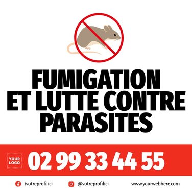 Modifier une affiche de lutte antiparasitaire