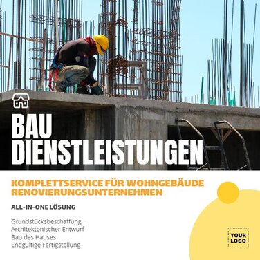 Bearbeite eine Vorlage für Bauunternehmen