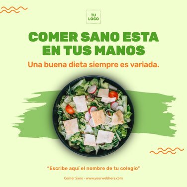 Crea Un Póster De Alimentación Saludable Gratis