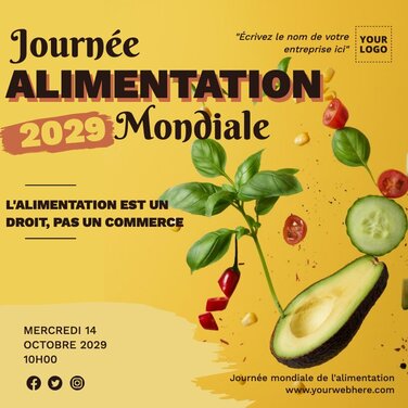 Modifier un modèle de Journée de l'alimentation