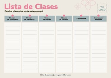 Edita un listado de clase