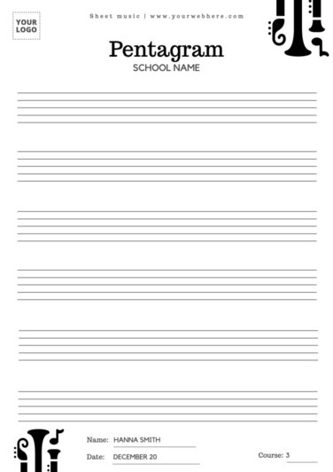 Edit a music class flyer template