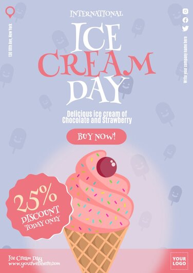 Edit an Ice Cream Day design