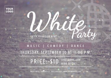 Edit a White Party banner