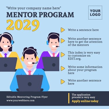 Free Mentoring Program Flyer Templates Online