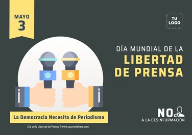 Edita un banner de Libertad de Prensa