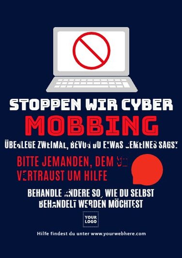 Bearbeite ein Anti-Mobbing Poster