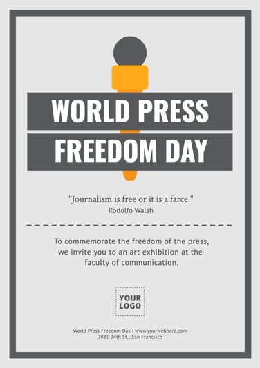 Edit a World Press Day banner