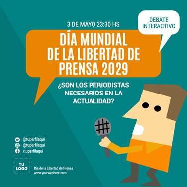 Edita un banner de Libertad de Prensa