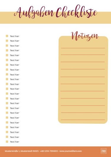 Bearbeite eine Checkliste