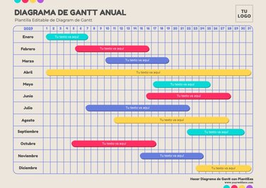 Dise A Un Diagrama De Gantt Con Plantillas Editables