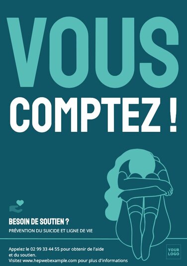 Modifier une affiche de prévention contre le suicide