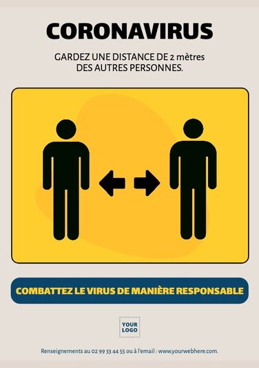 Modifier une affiche d'information sur le Coronavirus